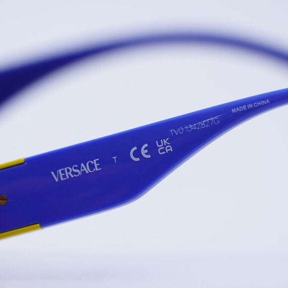 Versace Kids VK4003U 506587 Sunglasses Red Rectangle Frame, Grey Lenses - Picture 8 of 9